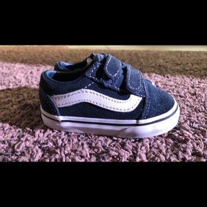 Size 5 Toddler- Navy Blue Velcro Strap Vans